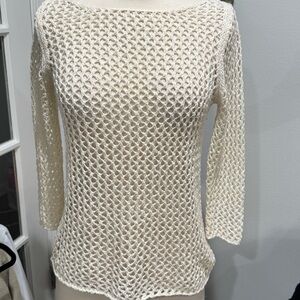 Escapade Ivory Cream Knit Sweater Top